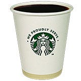 Starbucks Brand Printed Paper Hot Cups, Black Dome Lids, 8 oz. 12 oz. 16 oz. 1000 ct. cases.