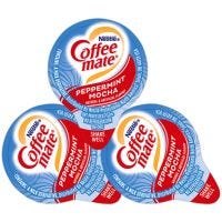 180 Peppermint Mocha Coffee-mate Creamer Servings. Seasonal Christmas Holiday Chocolate Flavored Individual Non-Dairy Creamer Tubs