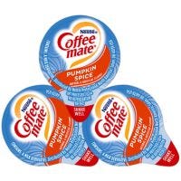 180 Pumpkin Spice Coffee-mate Creamer Servings, Individual Non-Dairy Creamer Tubs, Seasonal Thanksgiving Holiday Flavor.