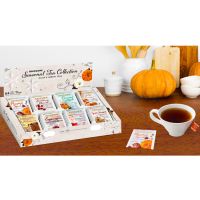 Bigelow Seasonal Tea Collection Gift Tray. 64 Herbal and Black Tea Bags, 8 Holiday Flavors.