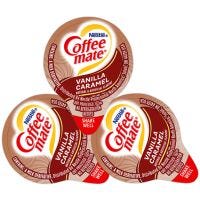 Coffee-mate Vanilla Caramel Flavored Creamer Singles, No Refrigeration Needed, FoodService Bulk 180 count case.