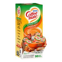 Coffee-mate Zero Sugar Free Hazelnut Non-Dairy Creamer 50 count Box Dispenser | Nestle Lactose Free Creamer, Kosher. 