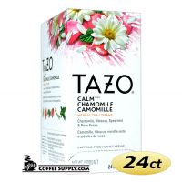 Tazo Calm Chamomile Tea 24 ct. Box | Herbal Tea, Chamomile, Hibiscus, Spearmint, Rose, Lemongrass, Blackberry, Peppermint, Sarsaparilla, Licorice Flavors.