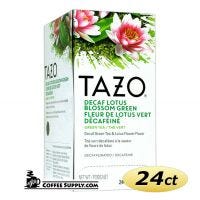 Tazo Decaf Lotus Blossom Tea 24 ct. Box | Green Tea, Lotus Flower Leaves Flavored Hot Tea Bags.