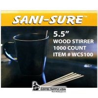 Wood Coffee Stirrers | 1000 - 5.5 inch