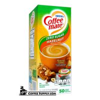 Coffee-mate Zero Sugar Free Hazelnut Non-Dairy Creamer 50 count Box Dispenser | Nestle Lactose Free Creamer, Kosher. 