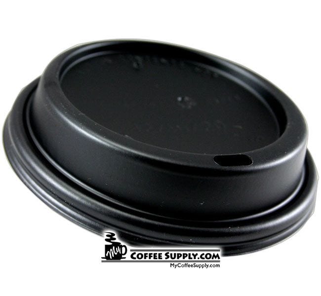 Black Domed Lid for Paper Cups