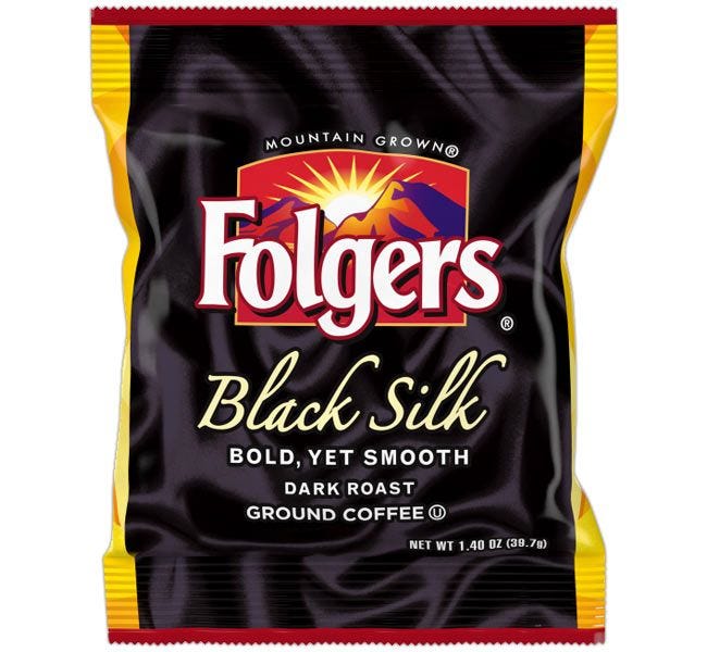 Folgers Black Silk Coffee 40 / 1.4 oz. Case