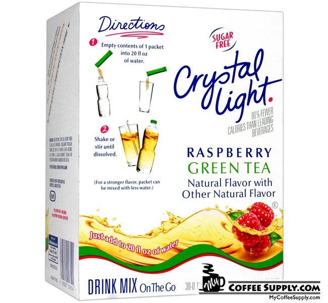 Crystal Light Raspberry Green Tea On The Go Drink Mix 30 ct. Box