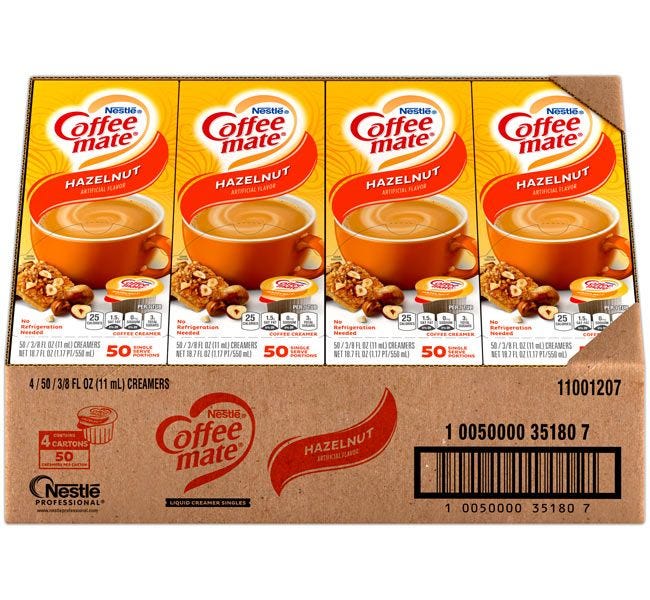Add Hazelnut Flavored Coffee-mate to Your Coffee Cup | Nestle Non-Dairy Creamers, Kosher