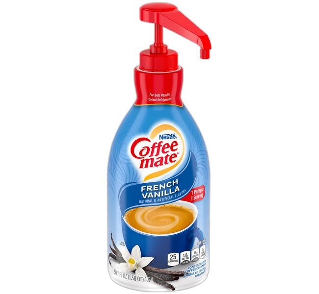 Coffee-mate 1.5 L French Vanilla Liquid Pump Bottle