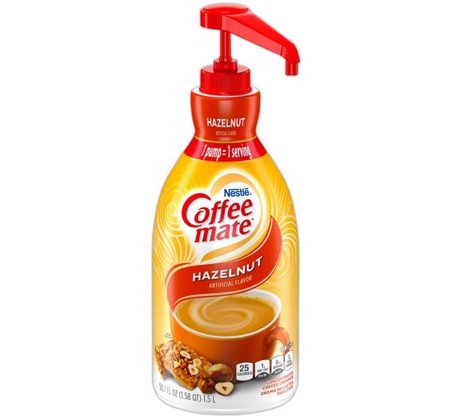 Coffee-mate 1.5 L Hazelnut Liquid Pump Bottle