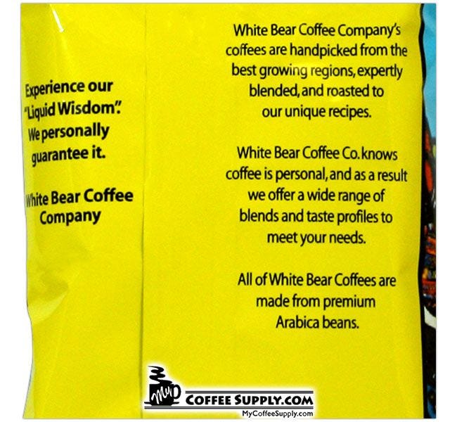 White Bear Maui Blend Dark Roasted Coffee 42 / 2 oz. Case