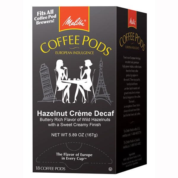 Melitta Hazelnut Creme Decaf Coffee Pods