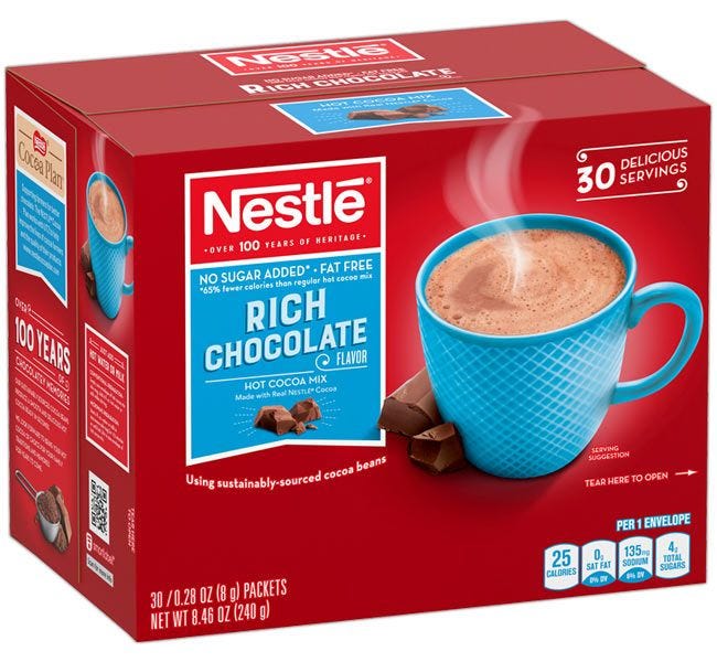 Nestle No Sugar Added Hot Cocoa - Fat Free & 99.9% Caffeine-free