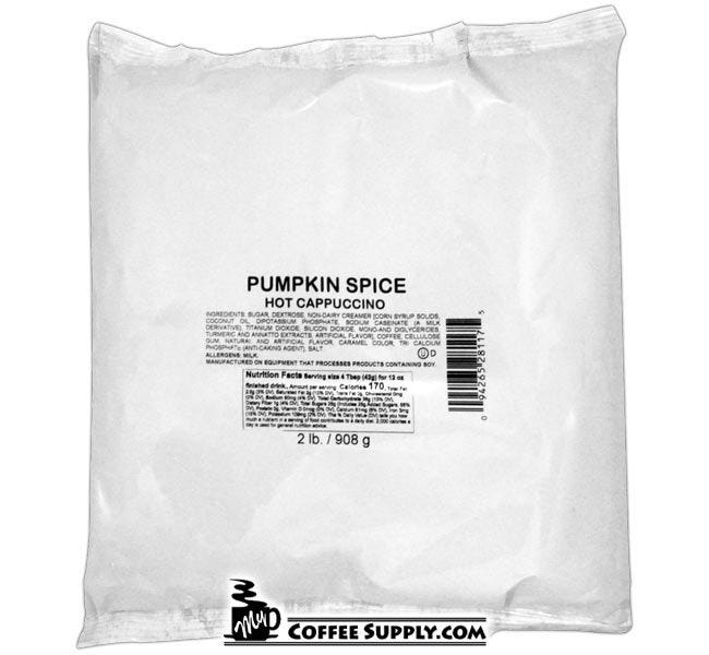 Pumpkin Spice Cappuccino Vending Mix 2 lb. Bag | Refills Commercial Hot Beverage Hopper Machine, Foodservice 6 Bag, 12 lb. Case.