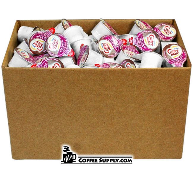 Salted Caramel Chocolate Coffee-mate 180 count case FoodService, Restaurants, Table Top Singles, Kosher.