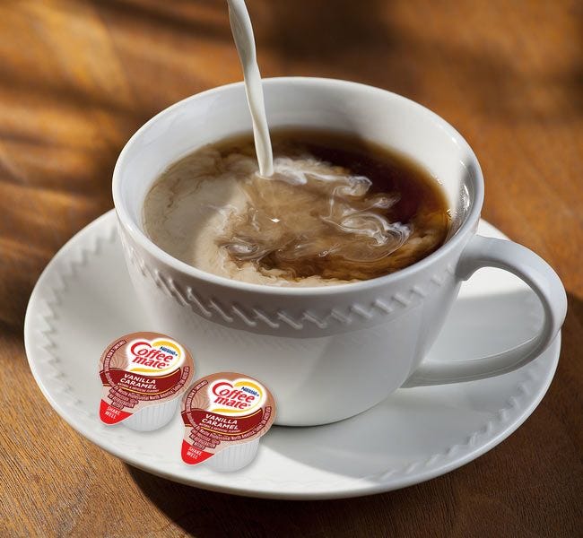 Vanilla Caramel Coffee-mate Cup of Coffee, Non-Dairy Creamer, Gluten Free, Lactose Free