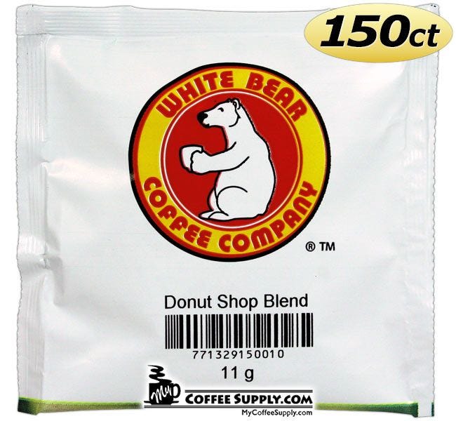 White Bear Donut Shop Coffee Pods 150 count