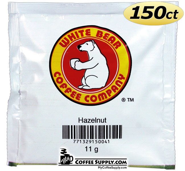 White Bear Hazelnut Coffee Pods 150 count