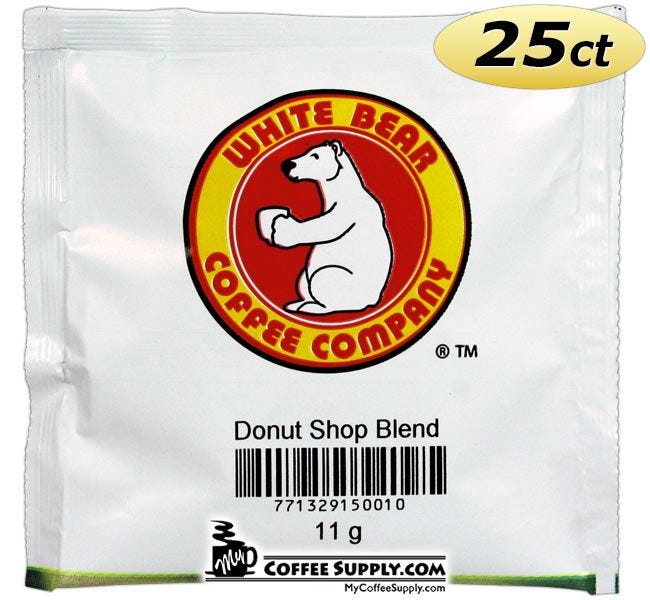 White Bear Donut Shop Coffee Pods 25 count