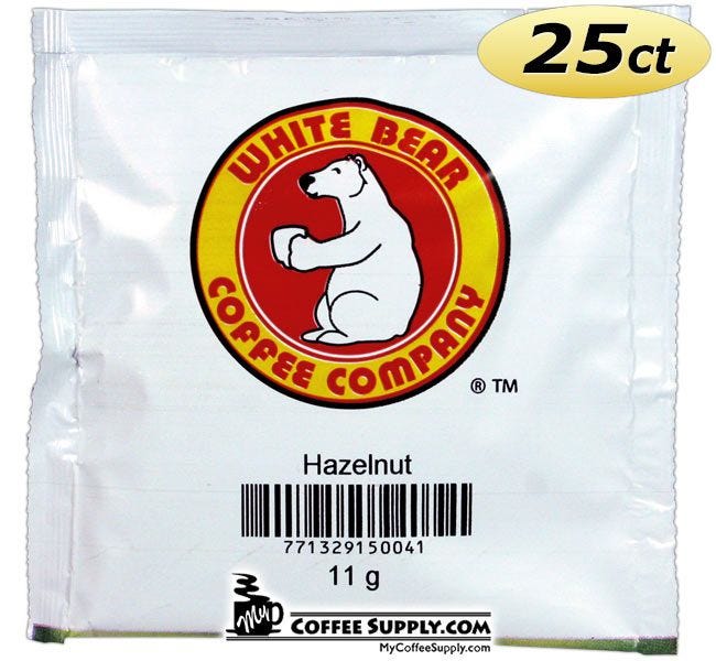 White Bear Hazelnut Coffee Pods 25 count