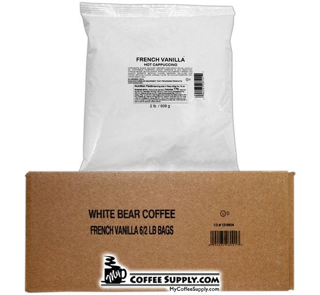 White Bear French Vanilla Cappuccino Mix | 6 - 2 lb