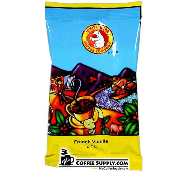 White Bear French Vanilla Flavored Coffee 20 / 2 oz. Case