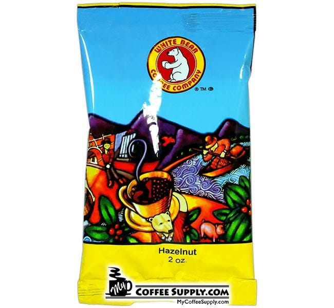 White Bear Hazelnut Flavored Coffee 20 / 2 oz. Case