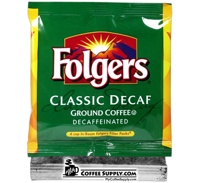 Decaffeinated Folgers 4 Cup Coffee 0.60 oz Filter Packs